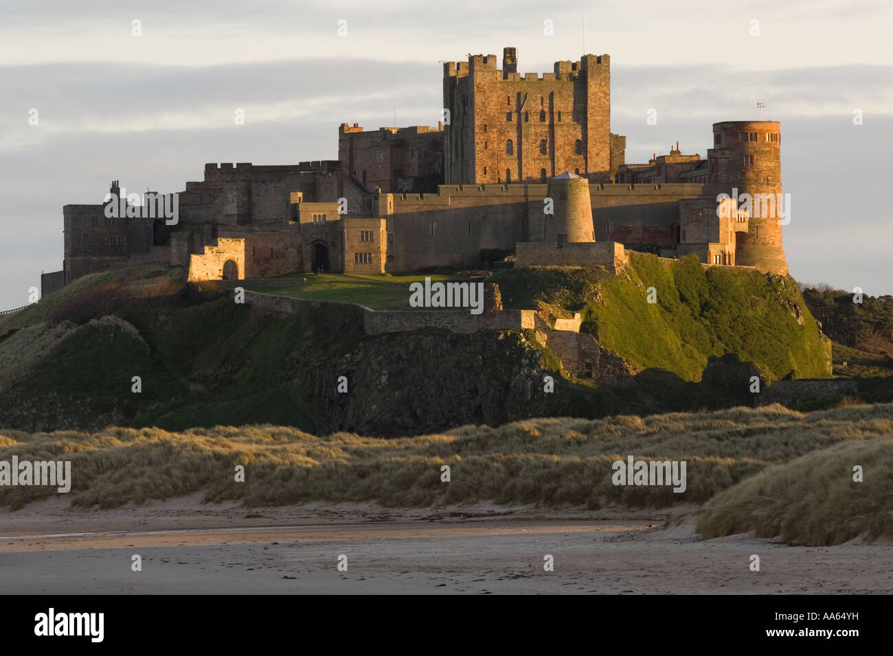 Bamburgh Castle from the north Northumberland England May 2007 Stock ...