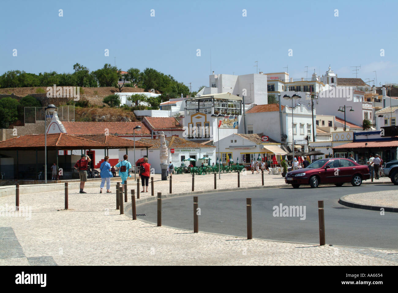 View of Alvor Town Algarve Portugal from Waterfront Stock Photo Alamy