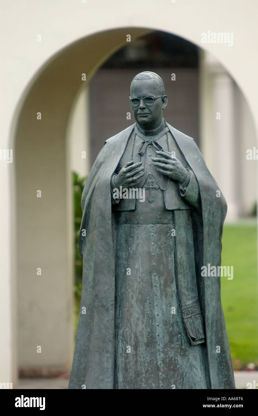 Statue of Bishop Buddy on the campus of the University of San Diego in ...