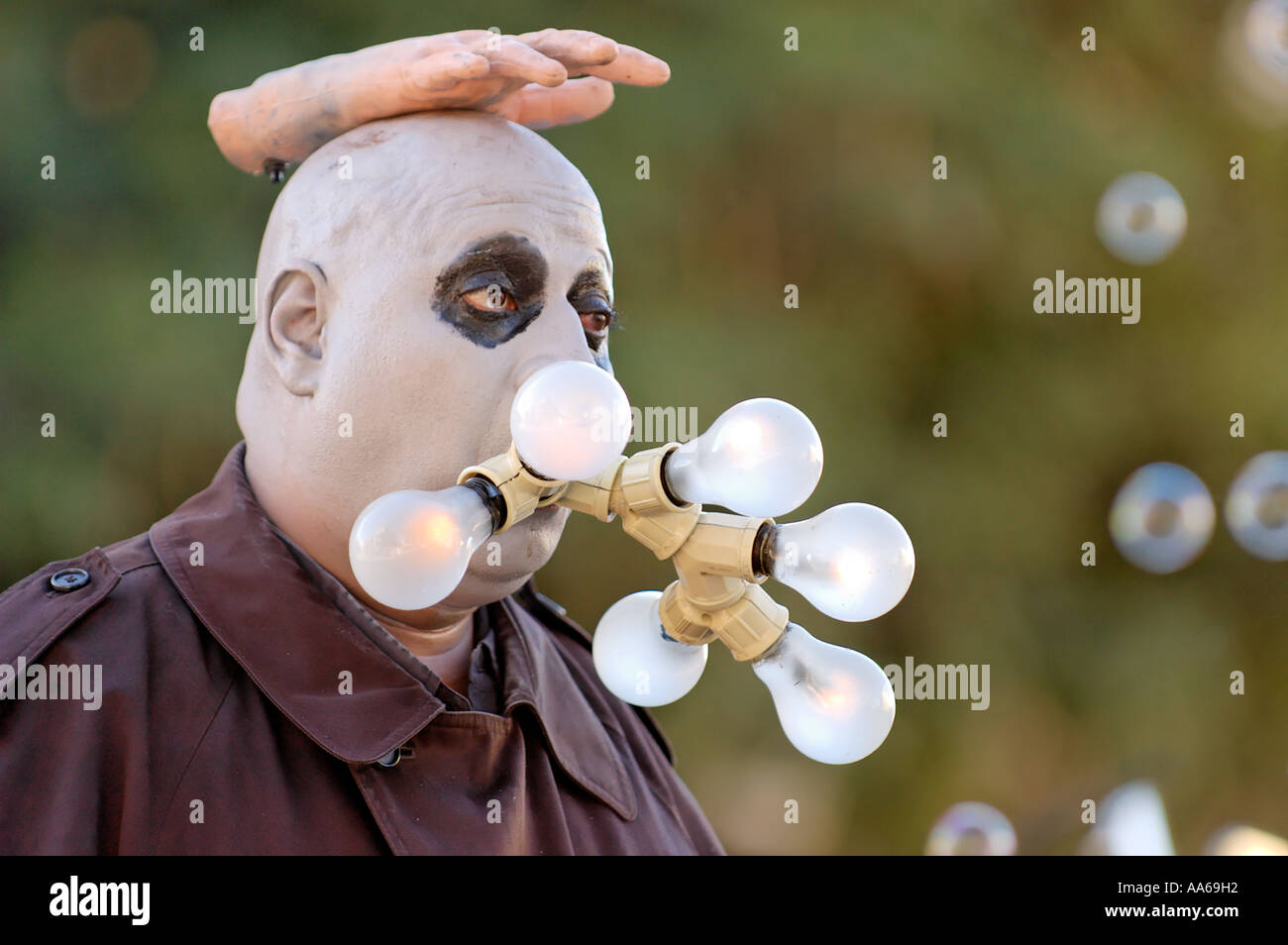 Stock photograph of a man dressed as Uncle Fester from the Addams Family in  the Doo Dah Parade Pasadena California USA Stock Photo - Alamy