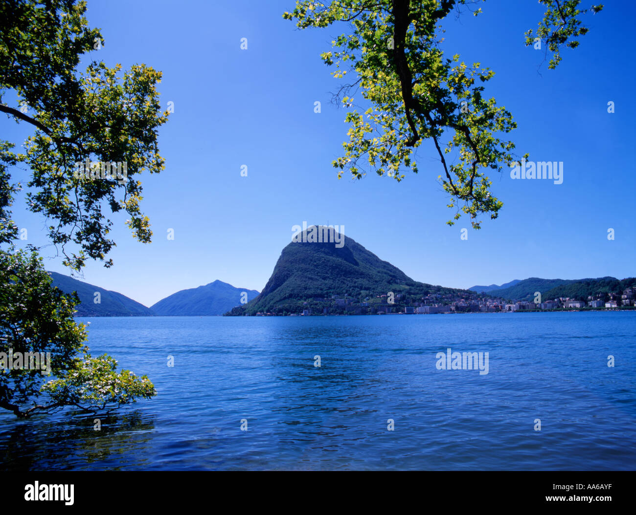 Lake Lugano in Switzerland Stock Photo Alamy