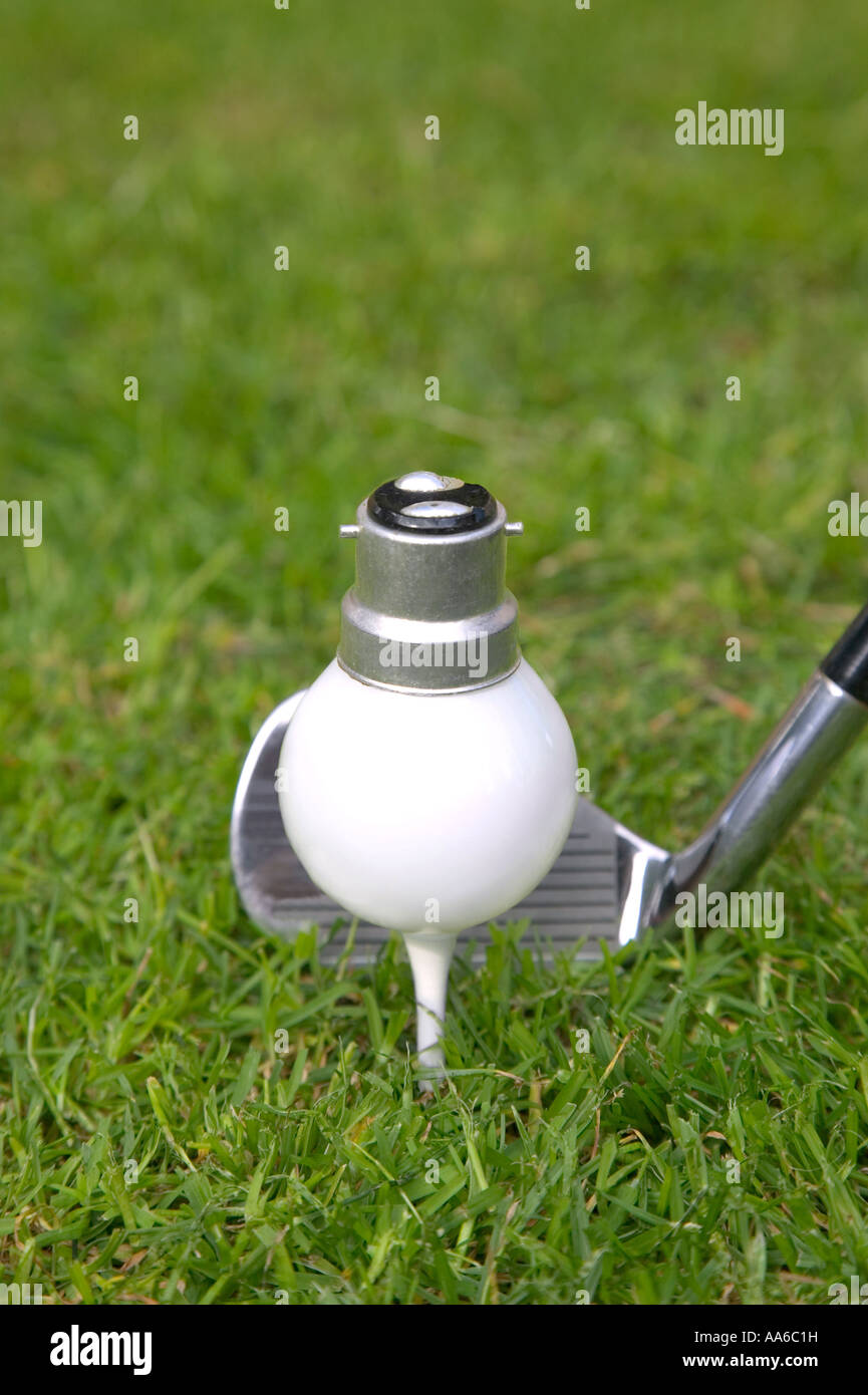 Concept Golf image Thinking about golf Stock Photo