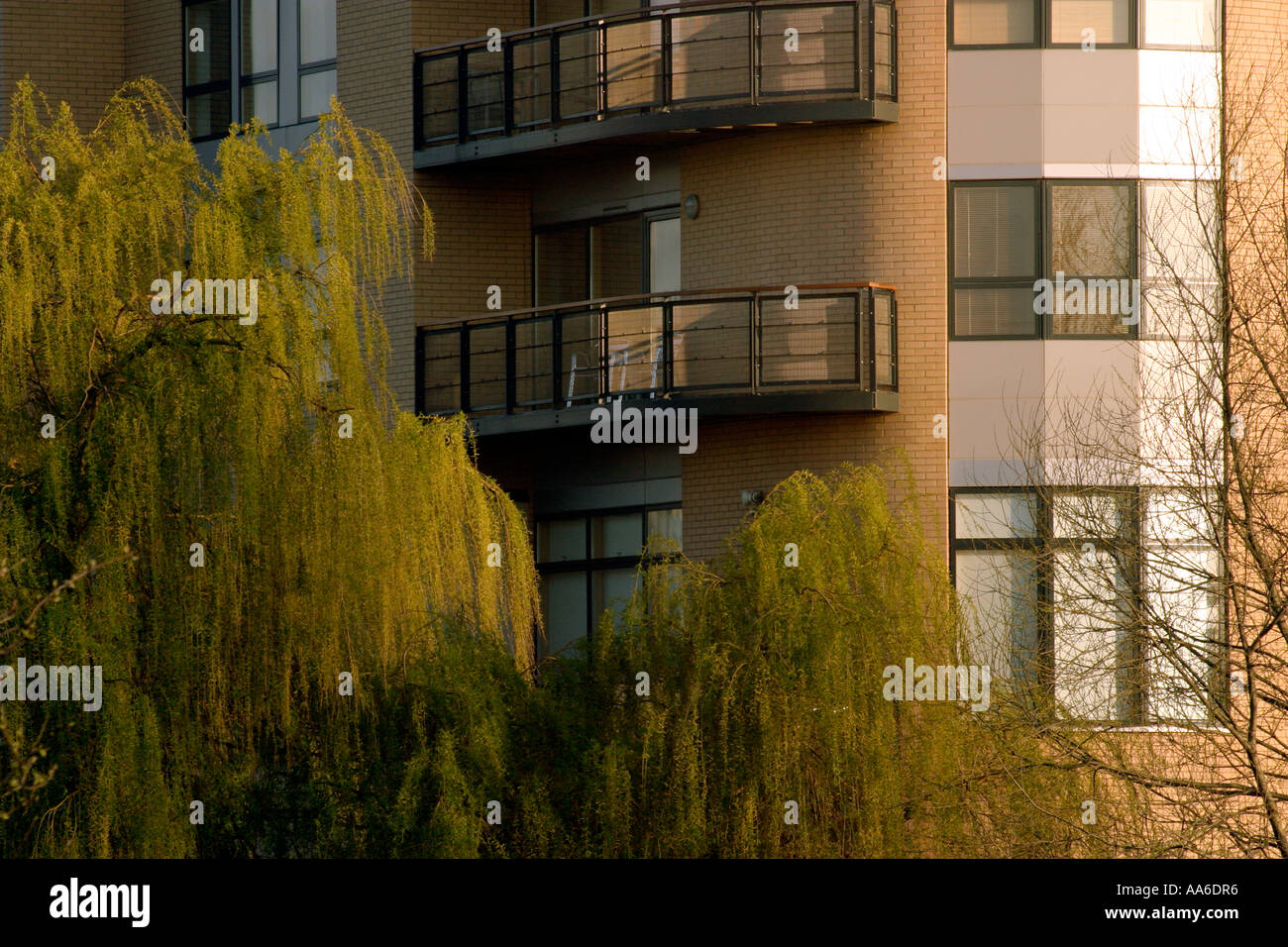 New apartments beside River Aire central Leeds Balconies with early