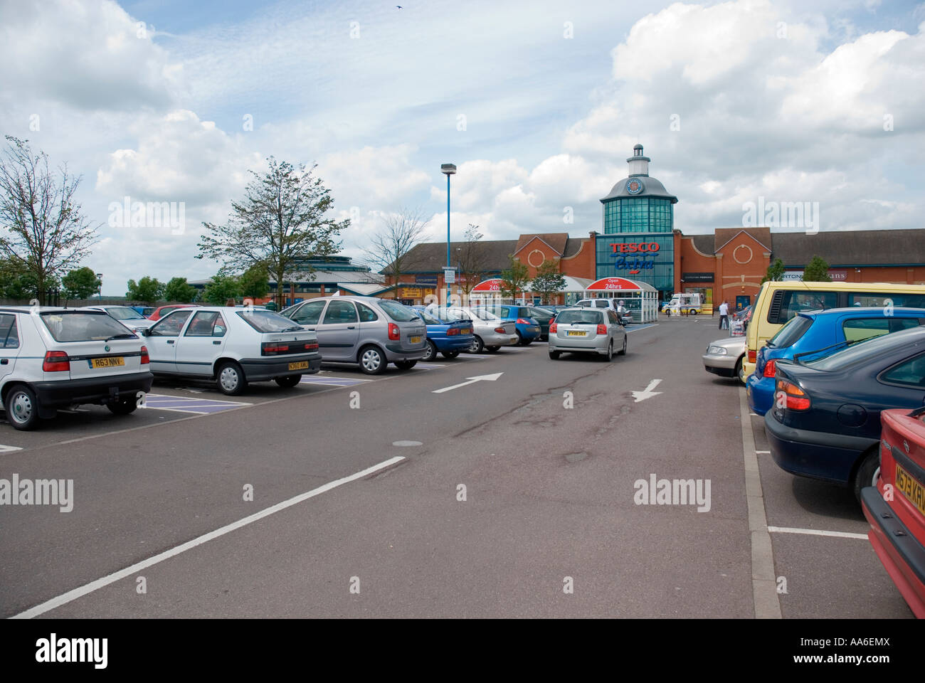 Tesco Hypermarket Peterborough Stock Photo Alamy