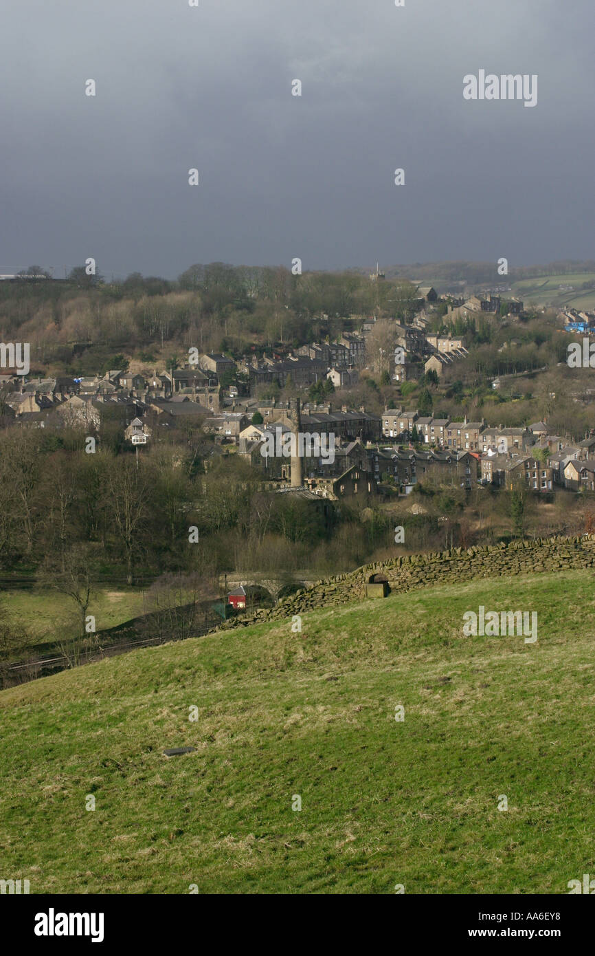 Towards Haworth from Hebden Road Oxenhope area Stock Photo Alamy