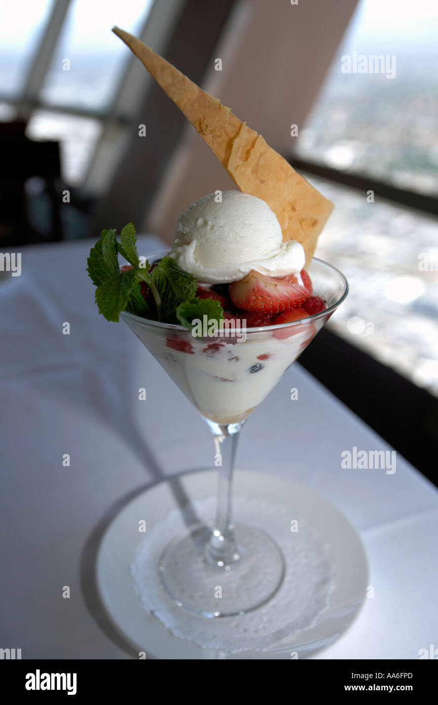 Dessert at the Top of the World restuarant Stratosphere Tower Las Vegas