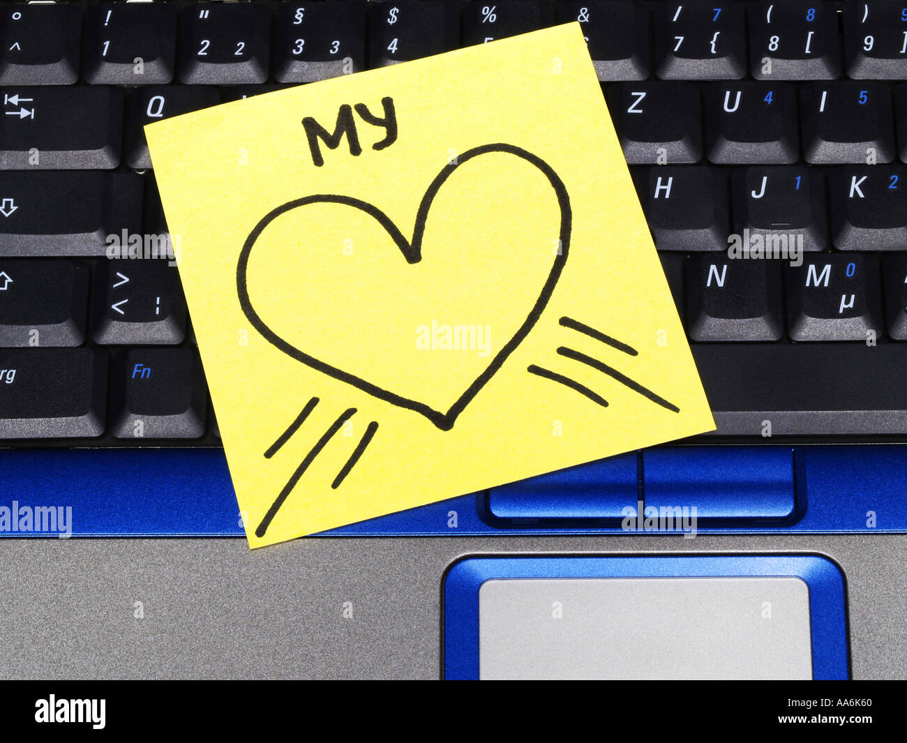 memo note on notebook, my heart drawing Stock Photo - Alamy