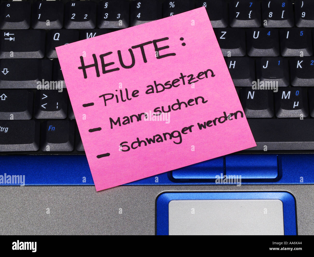 Memo Note On Notebook Heute Pille Absetzen Mann Suchen Schwanger