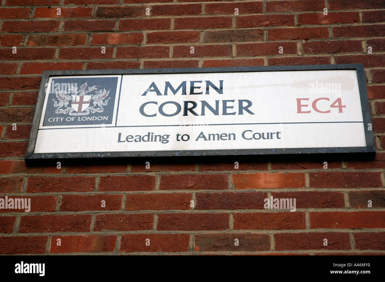 Amen Corner,The City ,London, EC4 Stock Photo