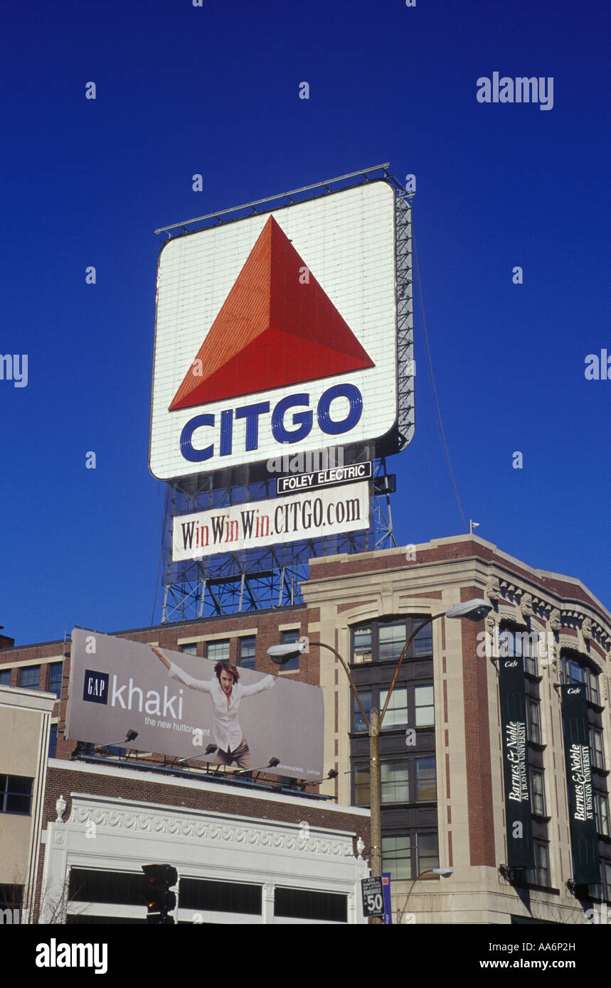 Citgo sign in Kenmore Square Boston Massachusetts Stock Photo