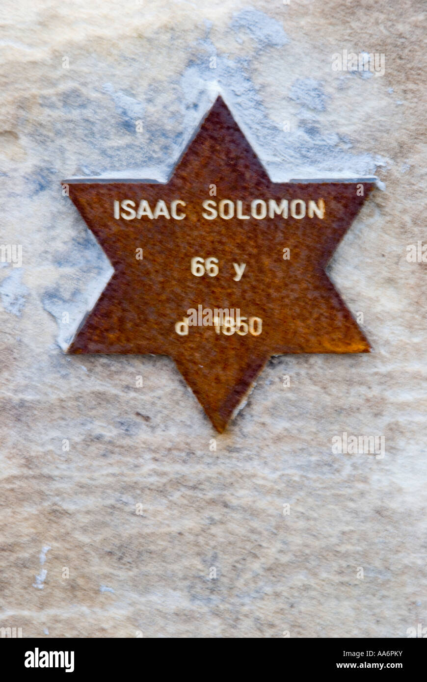 Memorial to Isaac Solomon in the Jewish section of the Cornelian Bay  Cemetery in Hobart Tasmania Stock Photo - Alamy