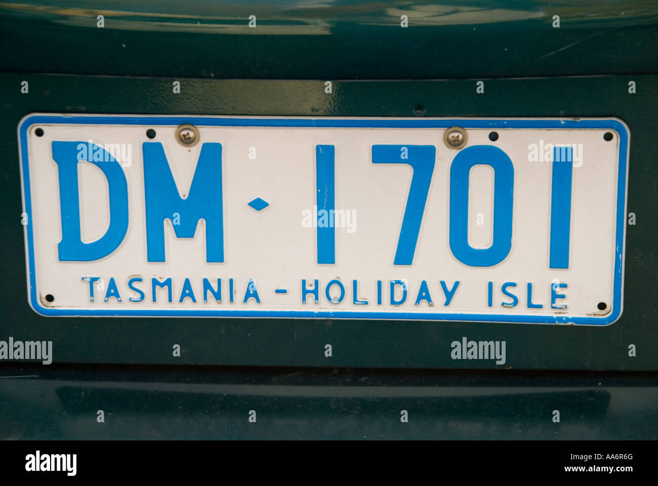 Tasmanian number plate Stock Photo