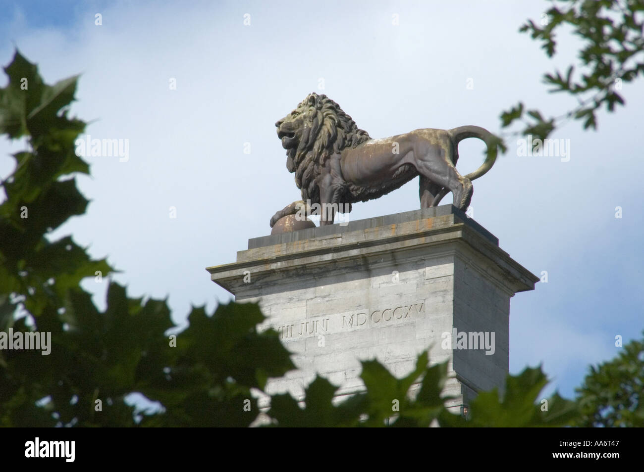 The Butte de Lion at the site of the Battle of Waterloo June 18 1815 ...