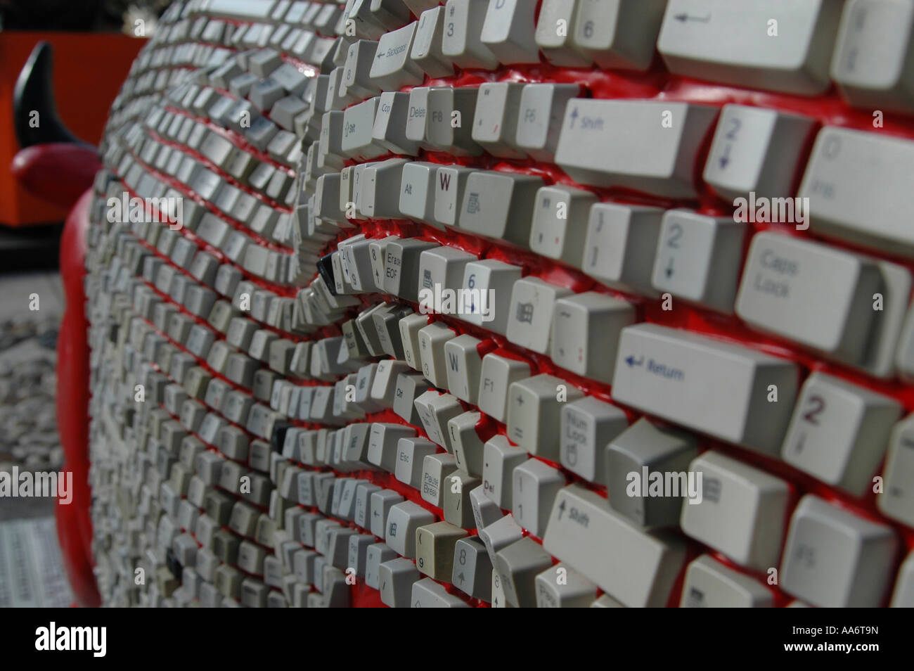 randomly assembled Keyboard keys Stock Photo Alamy