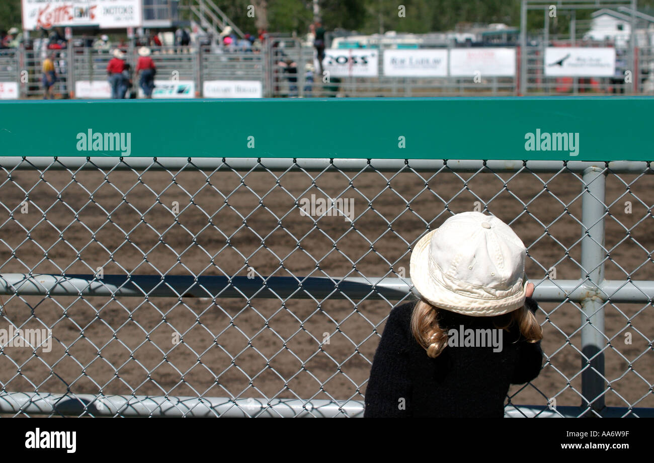 Rodeo Alberta Canada The spectators Stock Photo Alamy