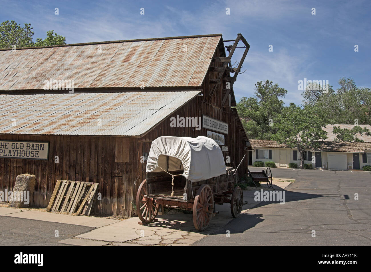 The Old Barn Playhouse, Parry Lodge,  Kanab, Utah, USA Stock Photo