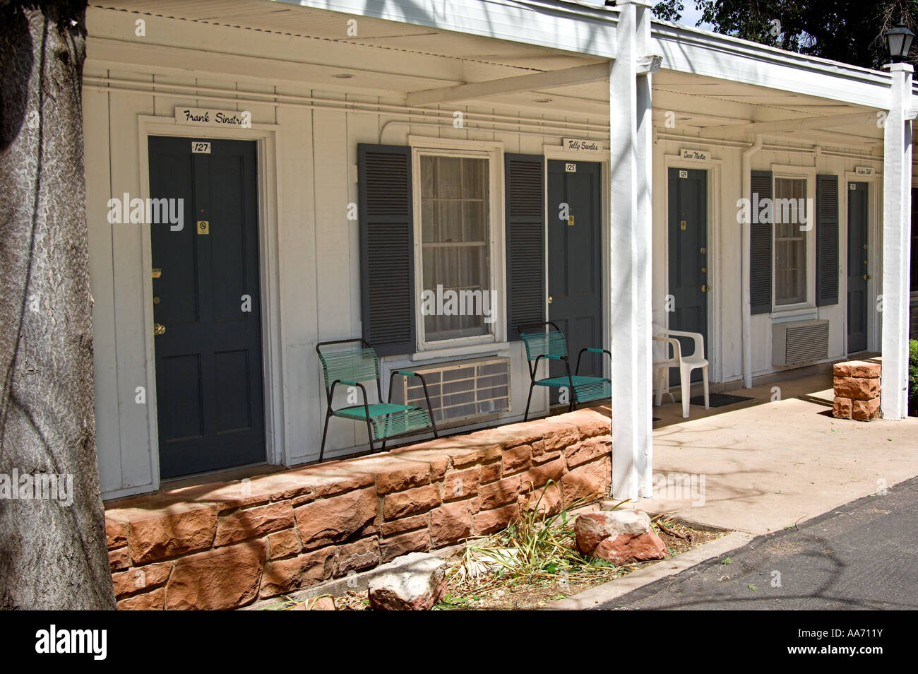 Celebrity rooms at Parry Lodge,  Kanab. Stock Photo