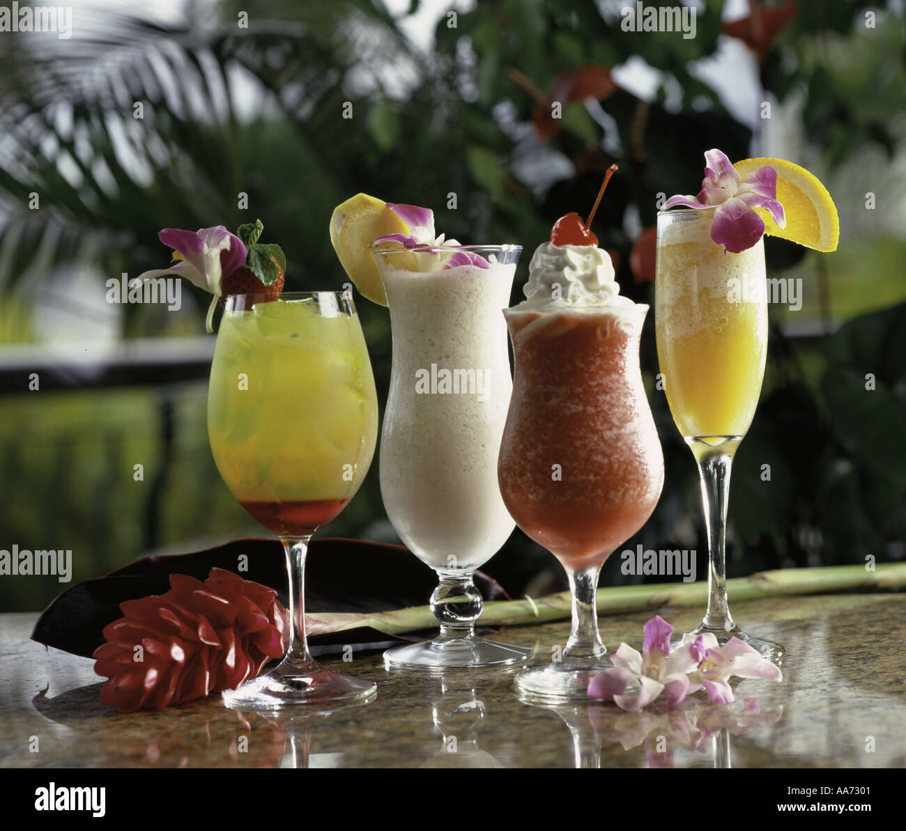 Tropical Drinks Stock Photo