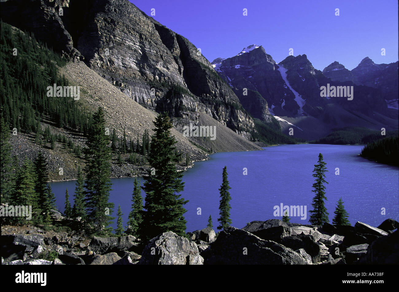 Moraine Lake Banff Alberta Canada Stock Photo