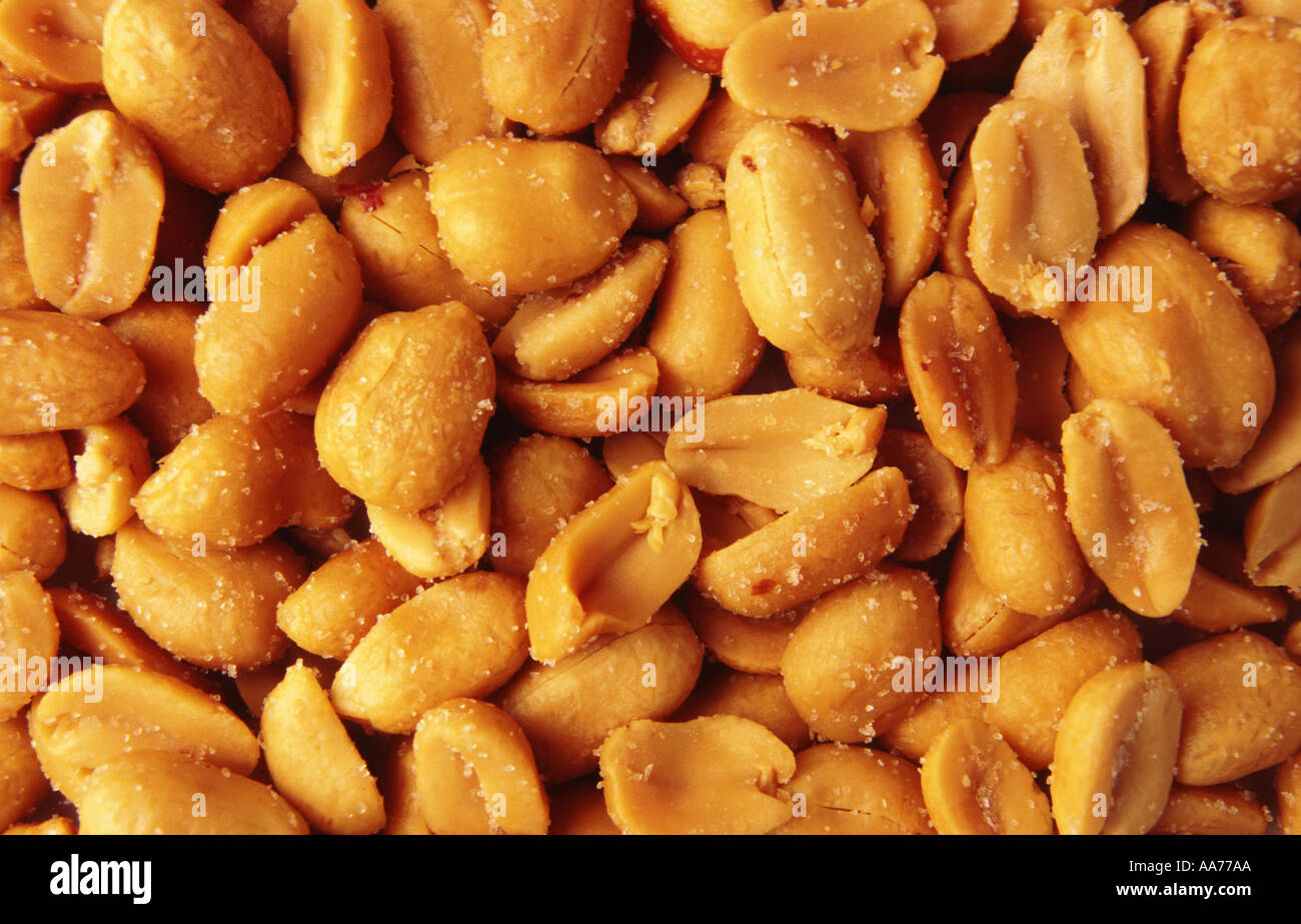 Snacks peanuts salted and roasted pealed Stock Photo