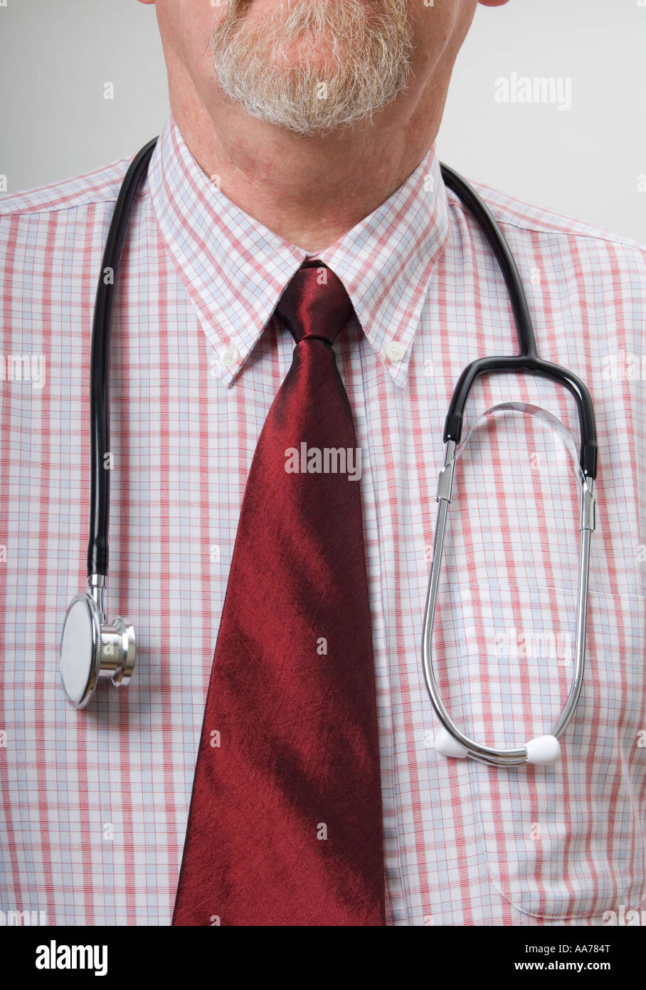 A medical worker with stethoscope around his neck Stock Photo Alamy