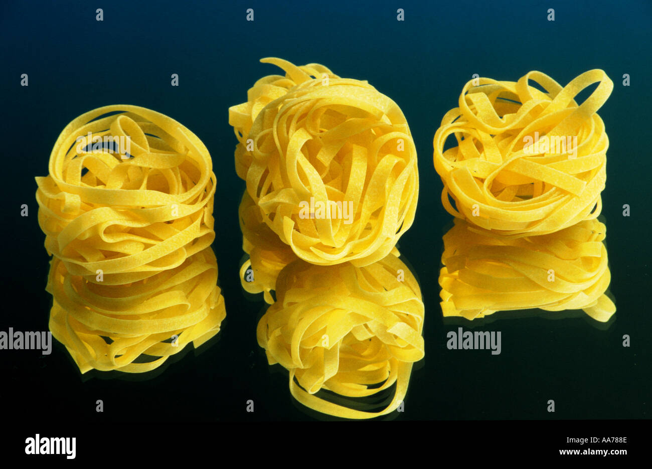 Noodles pasta Tagliatelli Stock Photo