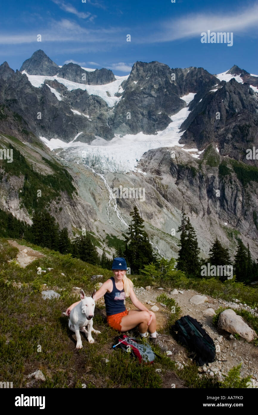 High altitude hiking Stock Photo Alamy