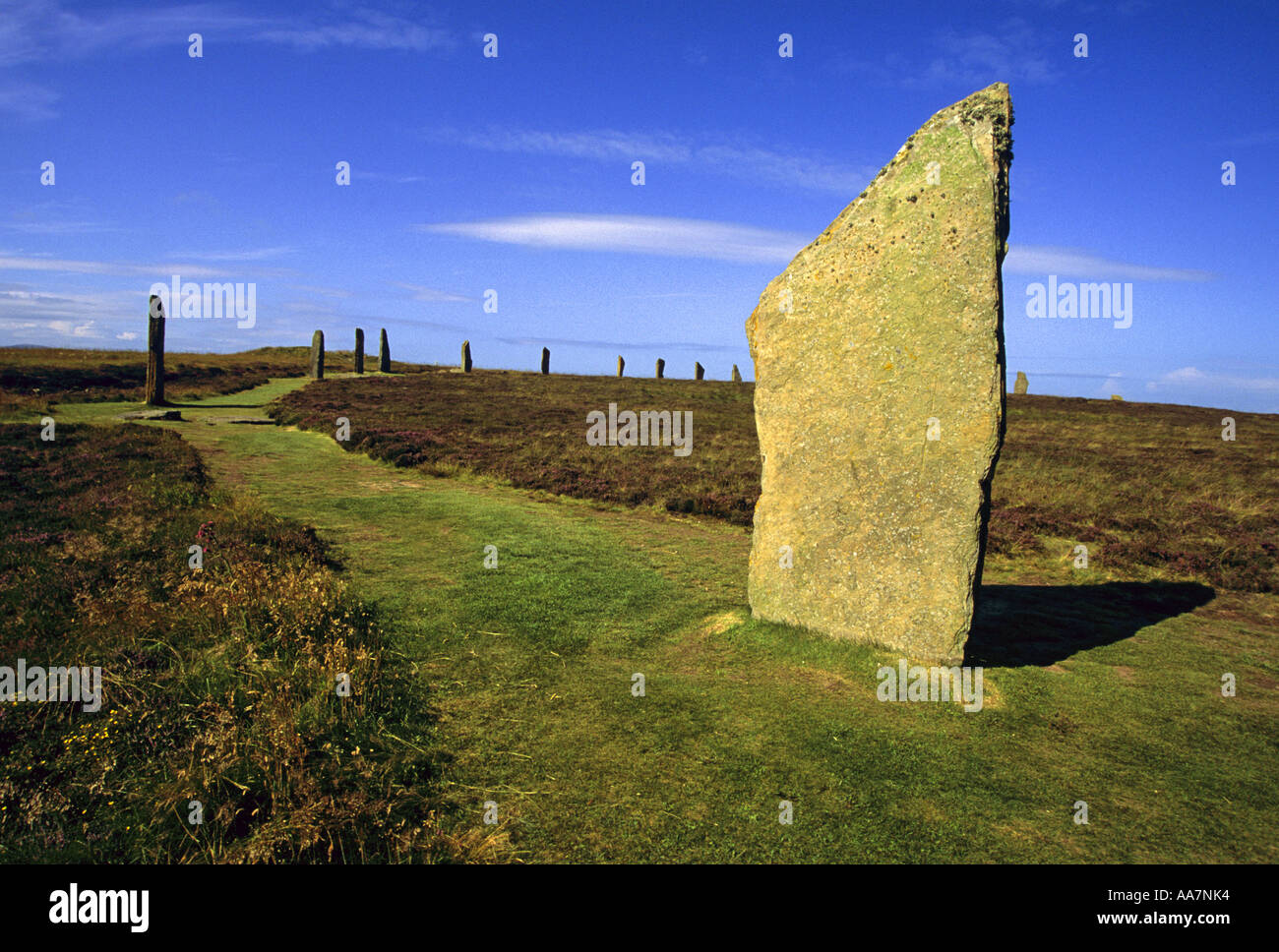 Ring of brodgar Orkney Scotland summer Stock Photo