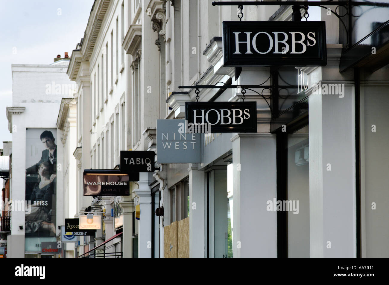 London Kings Road Shop Signs in The King's Road Stock Photo Alamy