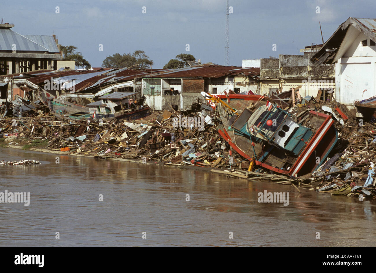 26th Dec 04 tsunami devastation Banda Aceh Stock Photo 