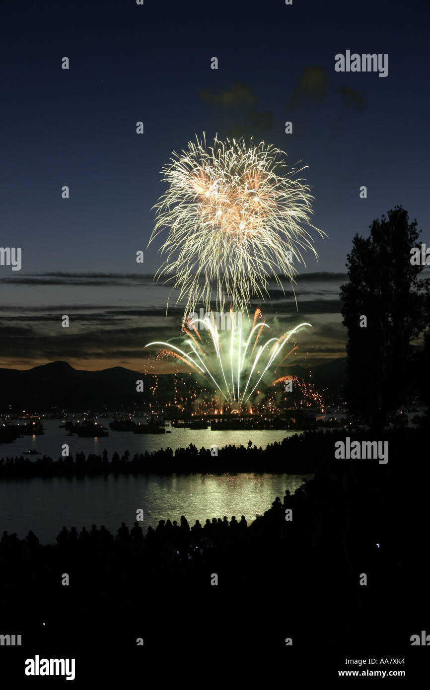 Celebration of Light fireworks display over English Bay (First Beach