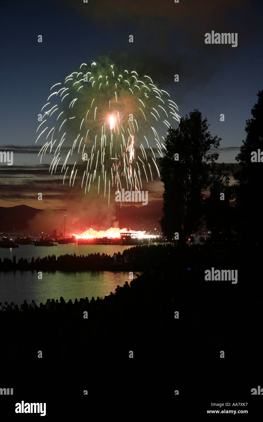 Celebration of Light fireworks display over English Bay (First Beach