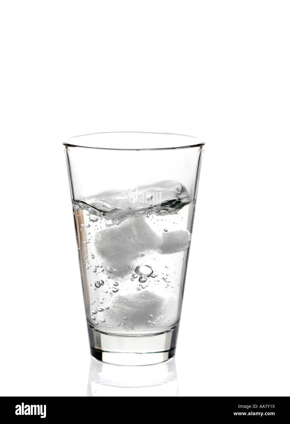 Glass of water with ice cubes Stock Photo - Alamy