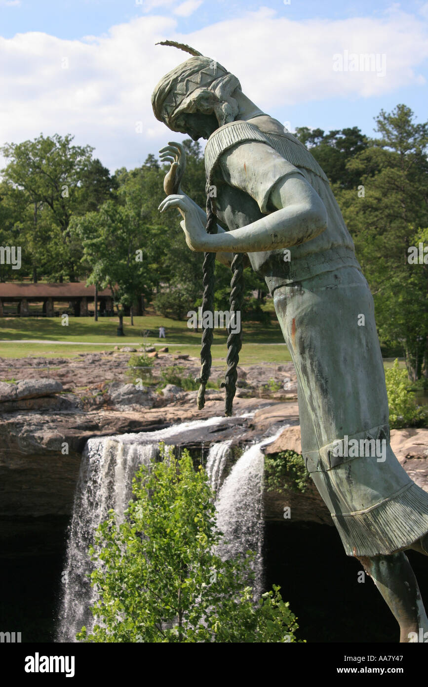 Alabama Gadsden Noccalula Falls Park Native American princess statue