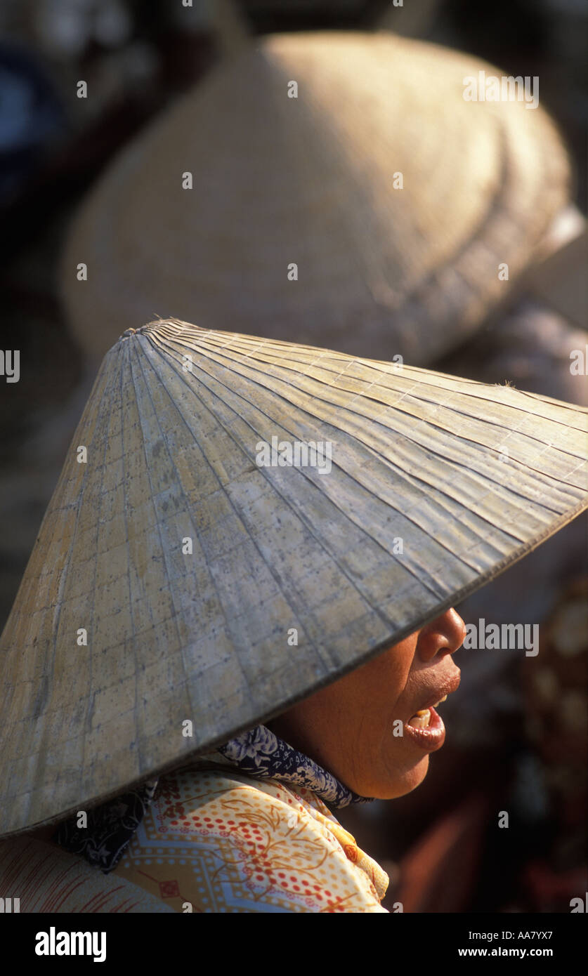 Vietnamise Woman Fish Market Hoi An Vietnam Stock Photo