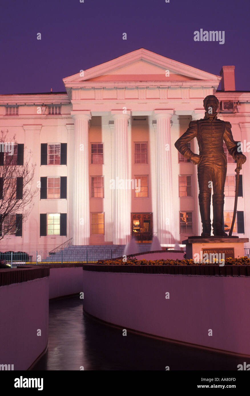 City hall and statue of andrew jackson hires stock photography and
