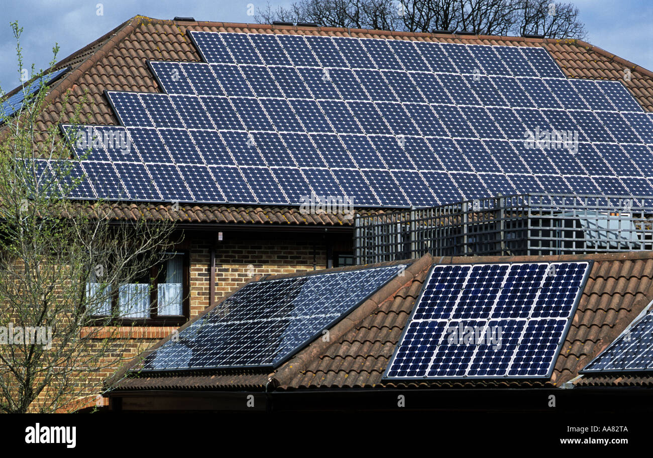 Photovoltaic (PV) solar panels, UK Stock Photo Alamy