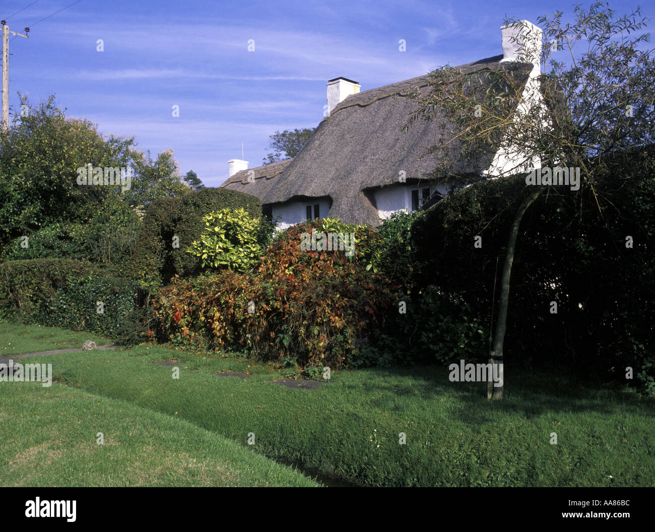 Thatched Cottage Vale Of Glamorgan Wales Uk 33206cj Stock Photo