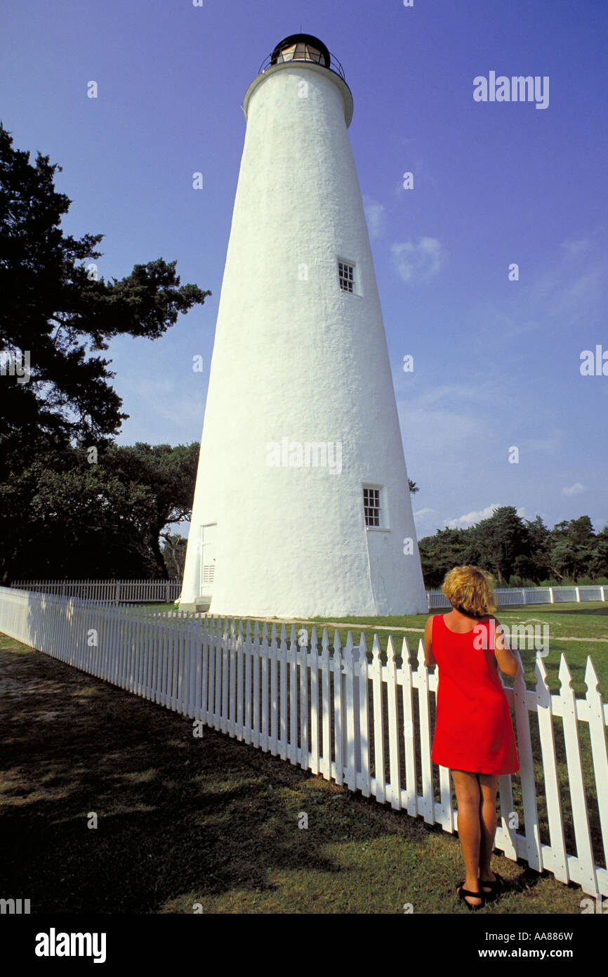 Elk218 3589 North Carolina Ocracoke Ocracoke Lighthouse 1823 Stock Photo