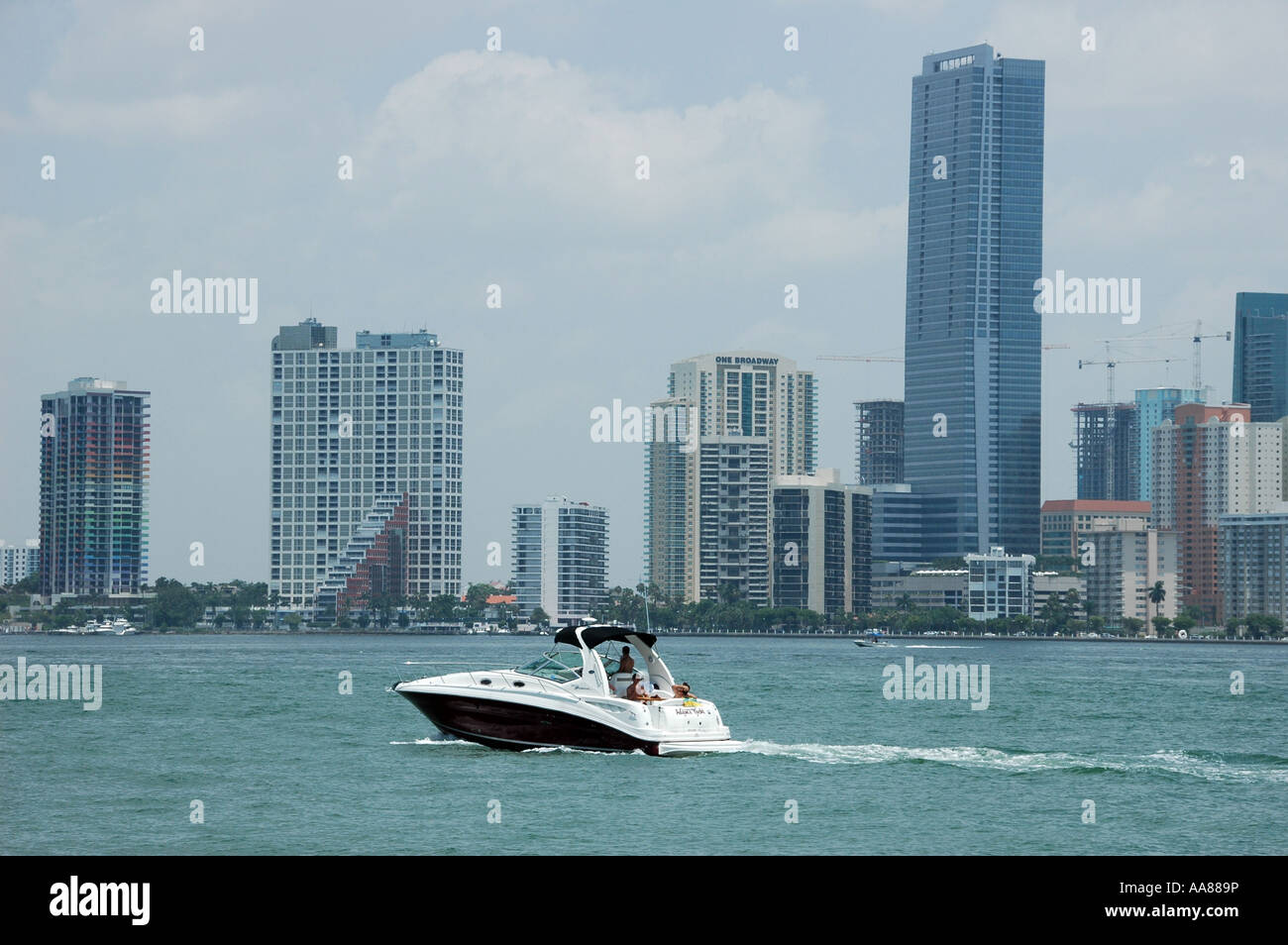 Boating in Miami Stock Photo