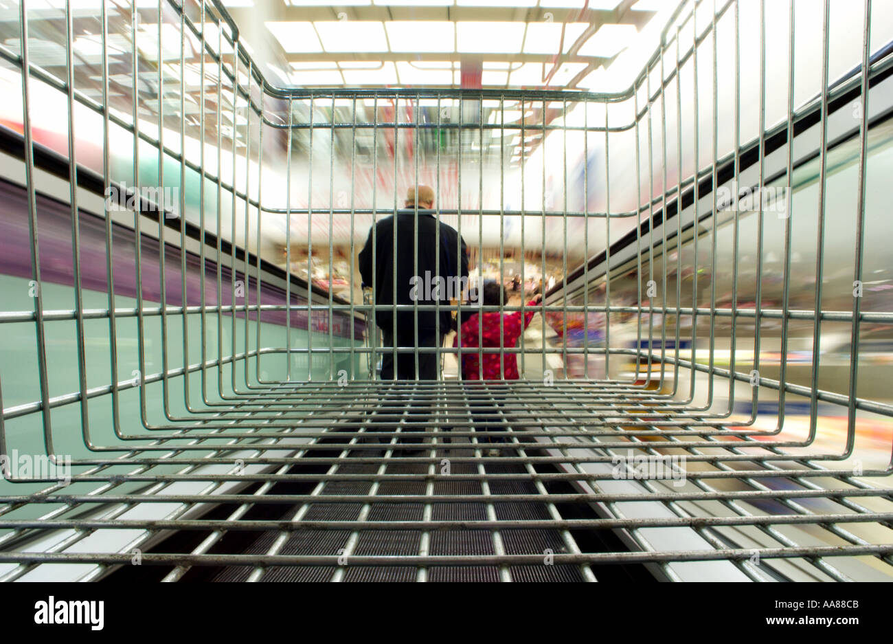 Shopping trolley escalator hires stock photography and images Alamy
