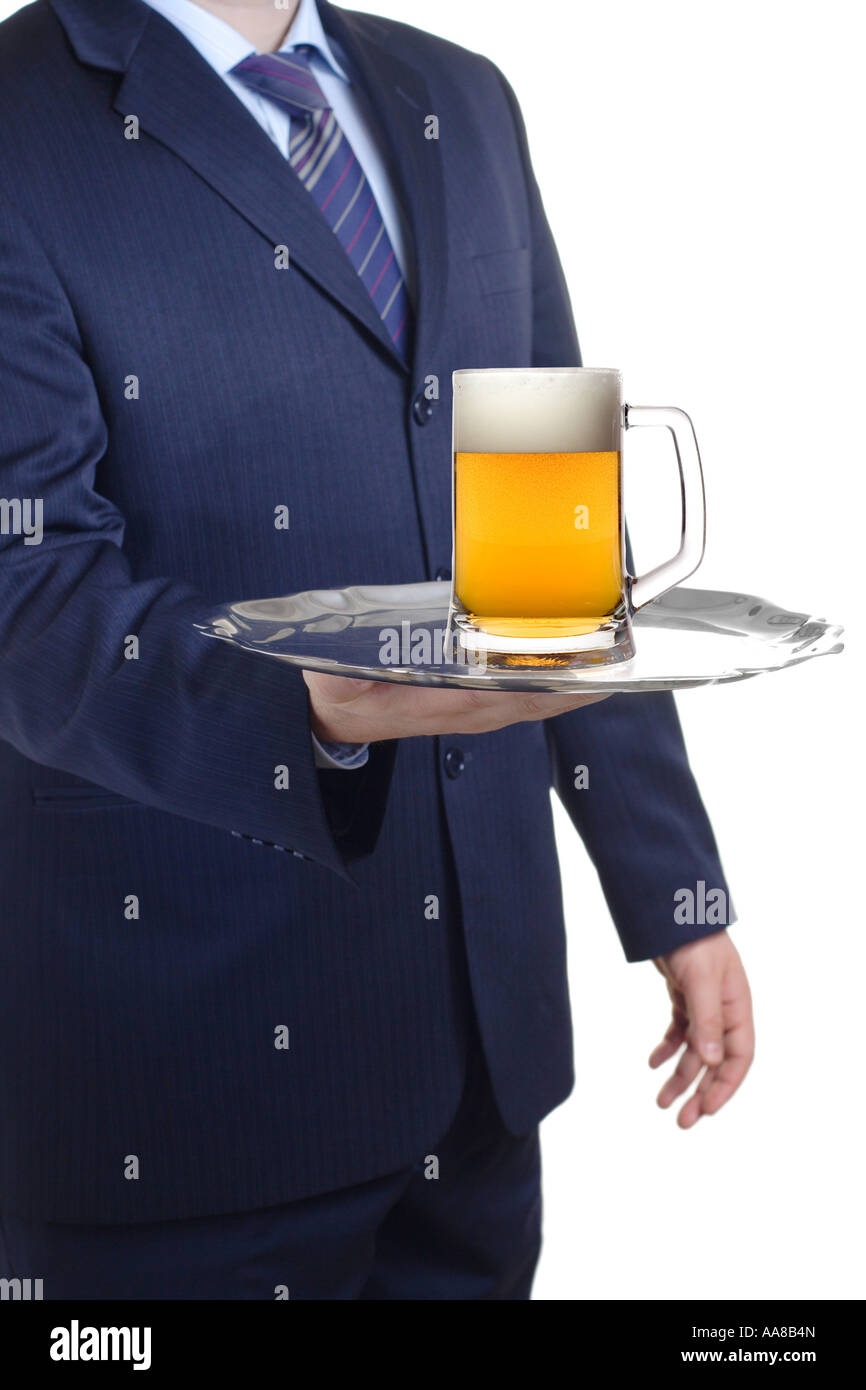Tray drink pint hi-res stock photography and images - Alamy