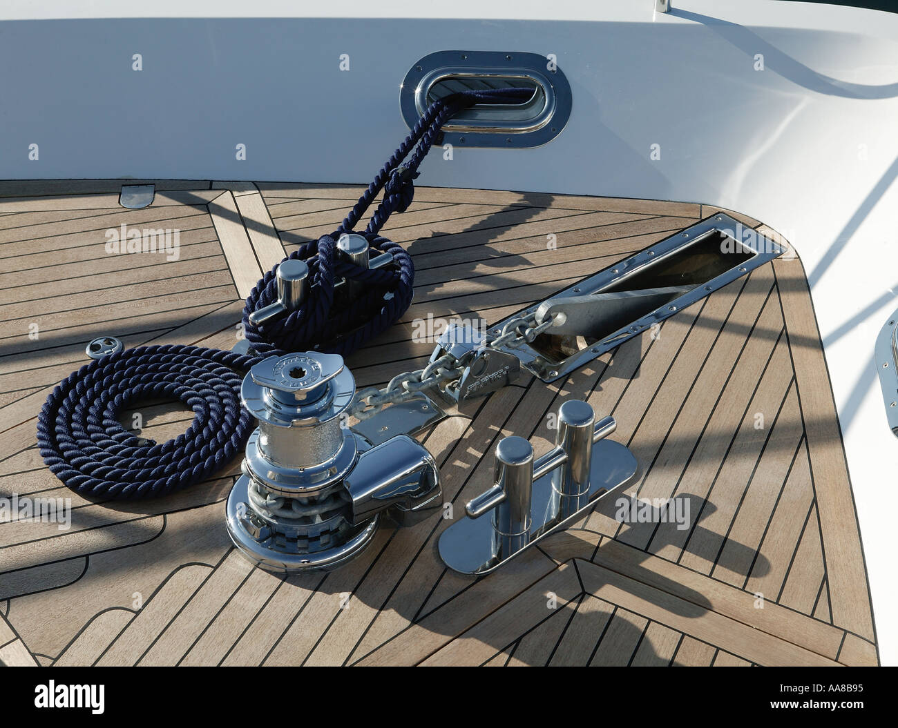 MARINE CAPSTAN WINCH Stock Photo Alamy