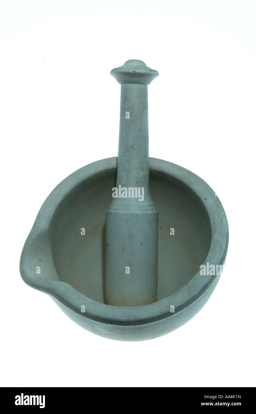 Overview of pestle and mortar Stock Photo Alamy