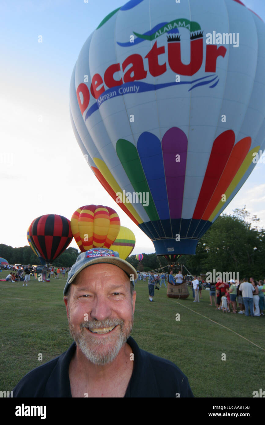 Alabama Morgan County,Decatur,Point Mallard Park,Alabama Jubilee Hot Air Balloon Classic,flight,pilot,visitors travel traveling tour tourist tourism l Stock Photo