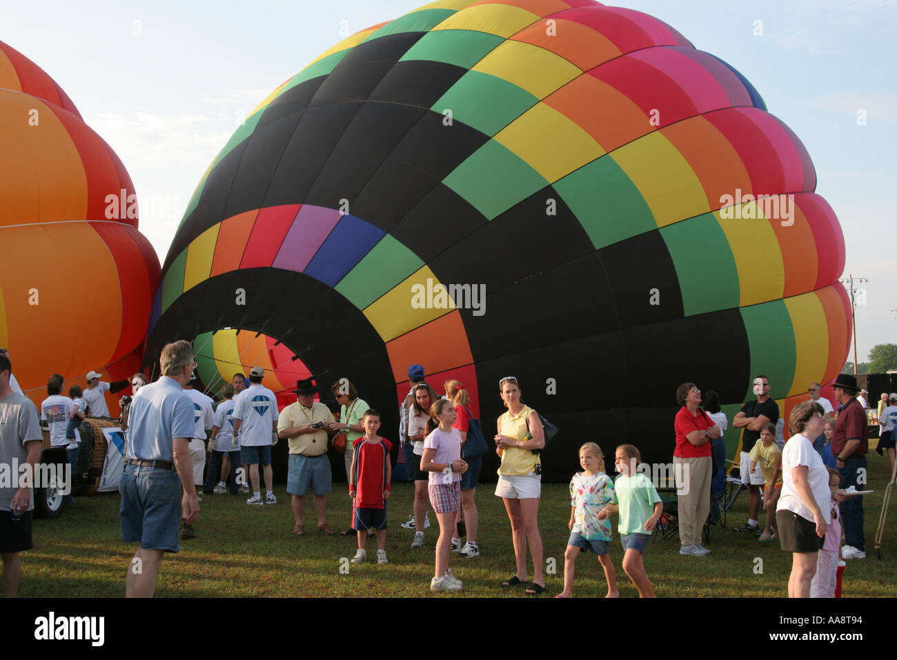 Alabama Morgan County,Decatur,Point Mallard Park,Alabama Jubilee Hot Air Balloon Classic,flight,family families parent parents child children,mother m Stock Photo