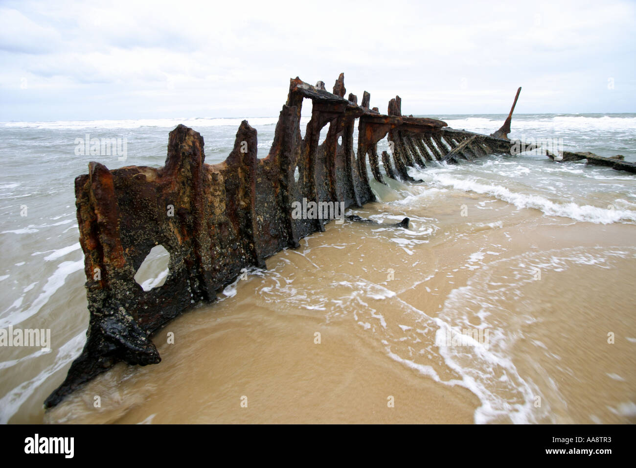 WRECK OF THE SS DICKY SUNSHINE COAST QUEENSLAND AUSTRALIA HORIZONTAL BAPDB6961 Stock Photo