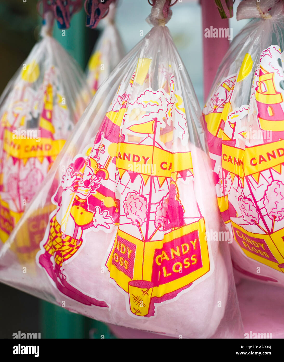 Candy floss shop on Golden Mile Blackpool Lancashire England Europe