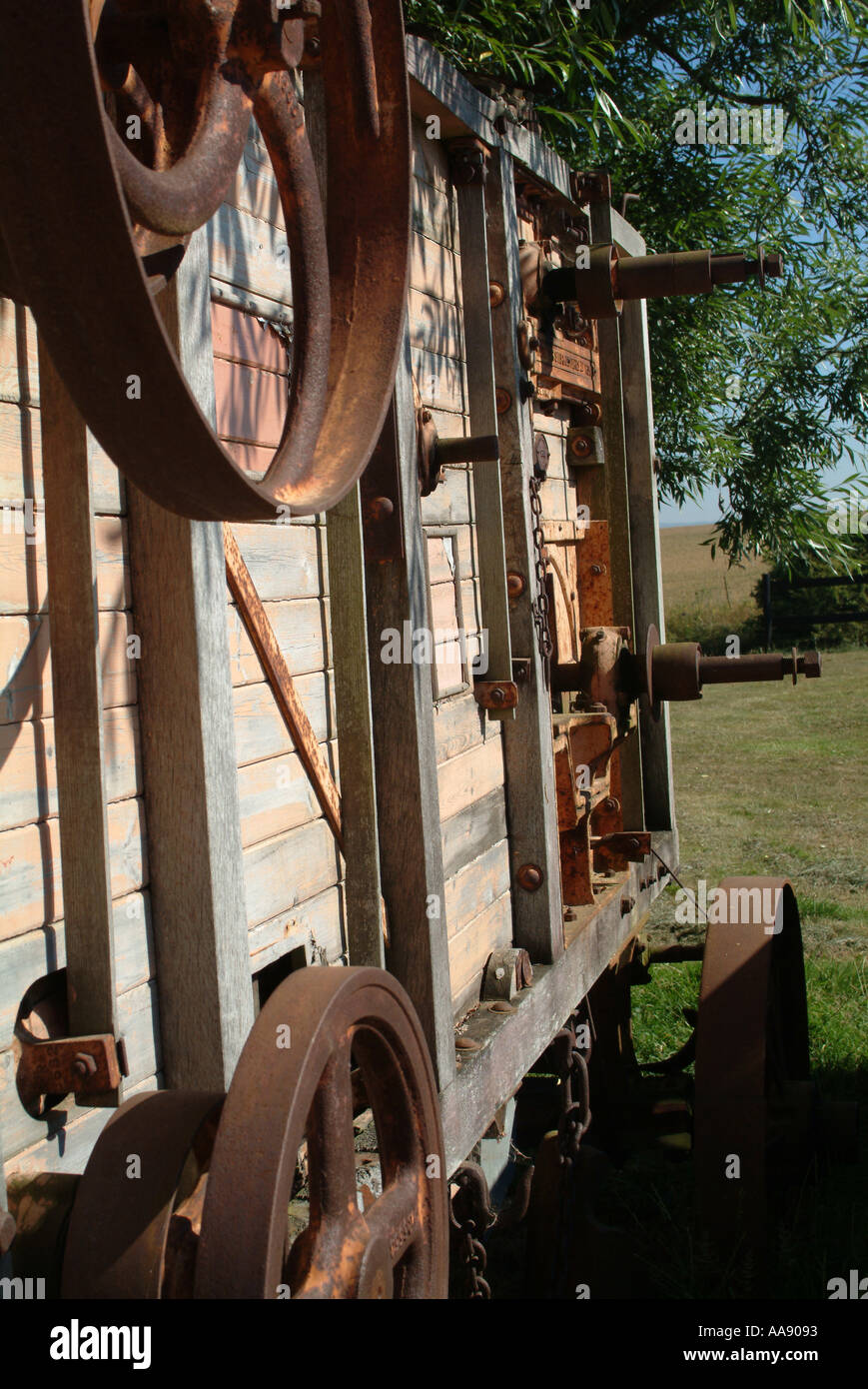 Old Threshing Machine at Arreton Barn Craft Centre Isle of Wight Hampshire England United