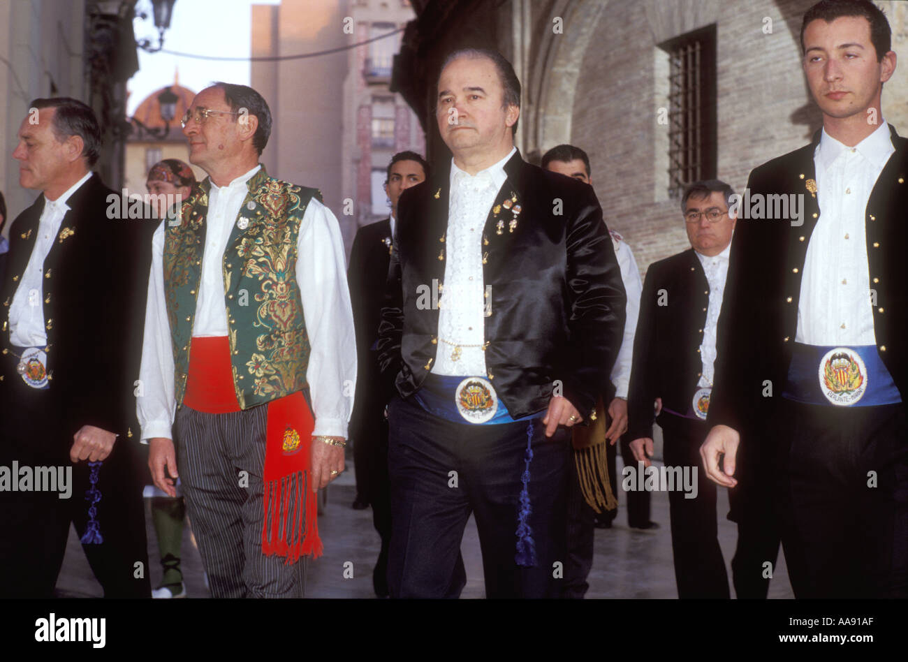 FESTIVAL Las Fallas falleros in traditional costume LOCATION La Ofrenda ...